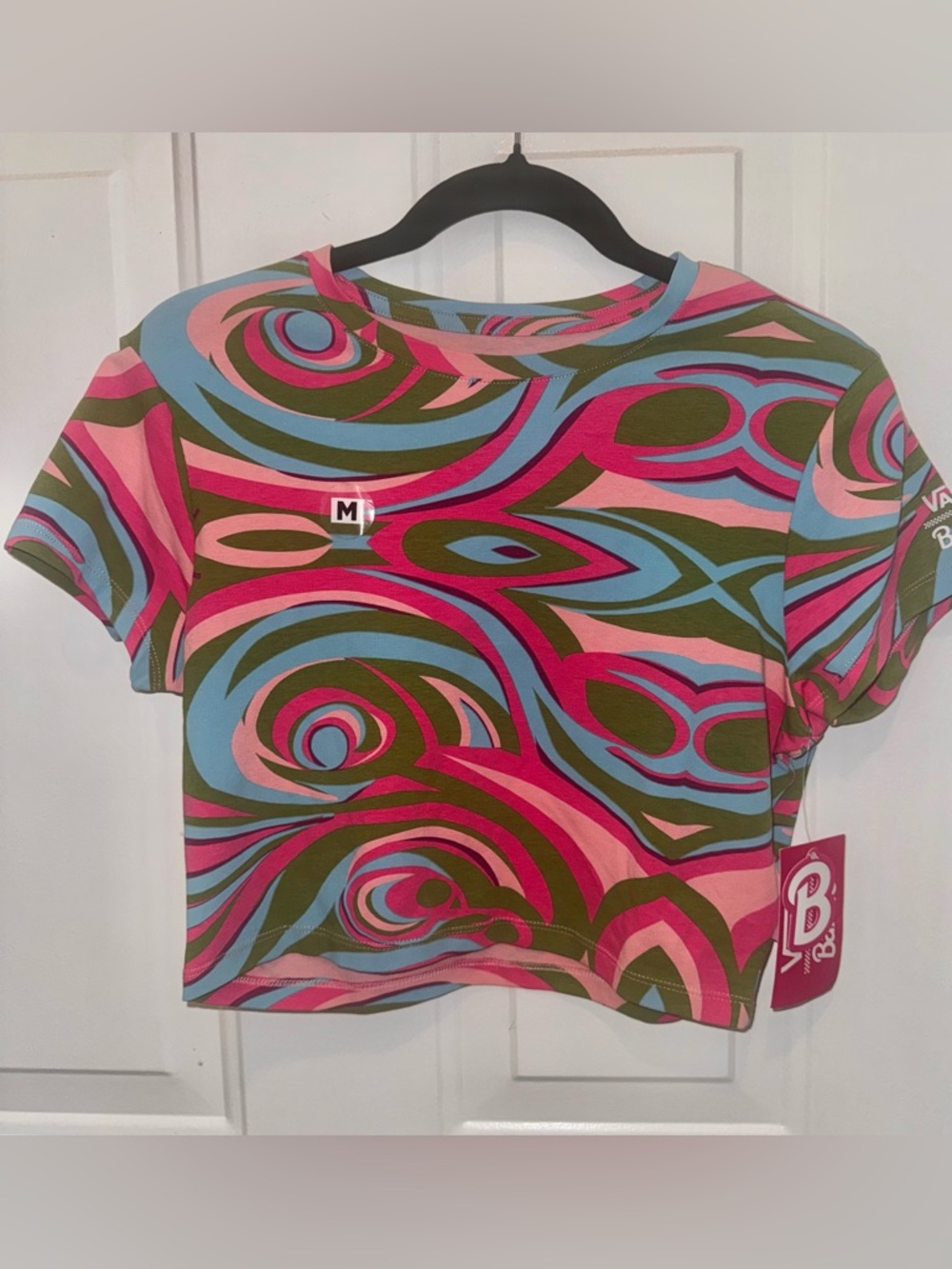 NWT Vans x Barbie Pink Flow Fitted Crop Top Medium